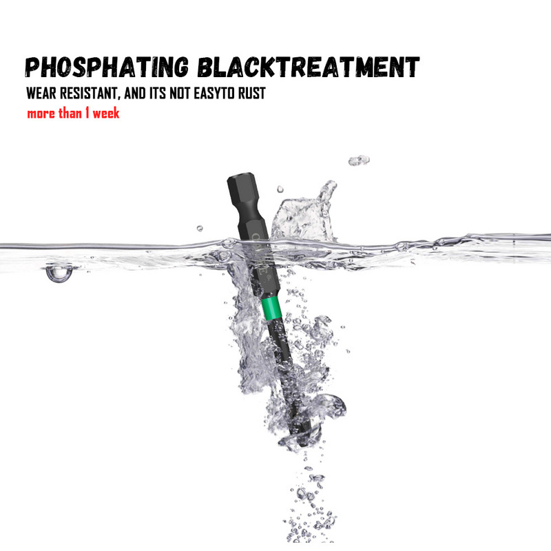 4/5/6 tk magnetilise partiipeaga, tugeva ristiga PH2 suure kõvadusega kruvikeerajate komplekt 60/70/90 mm libisemiskindlate veekindlate otsikute komplekt