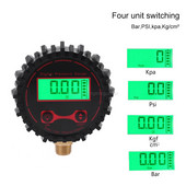 0-255PSI Digitalni mjerač tlaka u gumama 1/4" 1/8" sa svjetiljkom za automobile, kamione, vozila, bicikle, motocikle, mjerač tlaka u gumama
