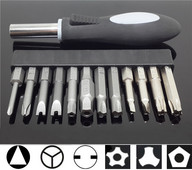 Kruvikeerajate komplekt S2 terasest 1/4 kuuskantmagnetilise käepidemega kruvikeeraja otsikute remont DIY käsitööriistad U-kujuline/jalgratas/Y-tüüp/täht/kolmnurk