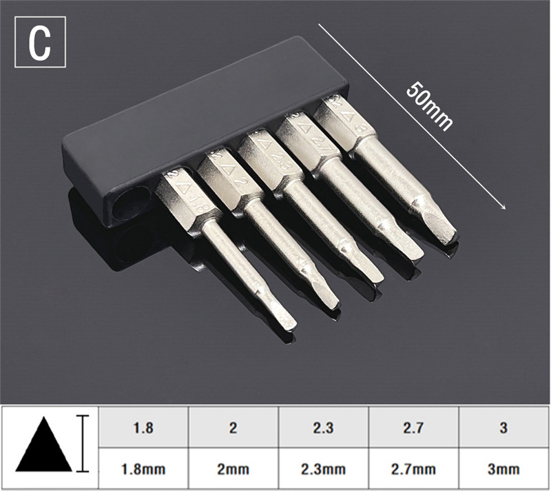 Kruvikeerajate komplekt S2 terasest 1/4 kuuskantmagnetilise käepidemega kruvikeeraja otsikute remont DIY käsitööriistad U-kujuline/jalgratas/Y-tüüp/täht/kolmnurk