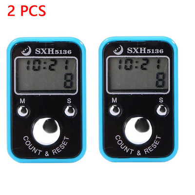 Mini contor de rânduri de degete LCD, contor digital electronic, marcator de cusături și cronometru de numărare a degetelor, contor de fotbal, golf
