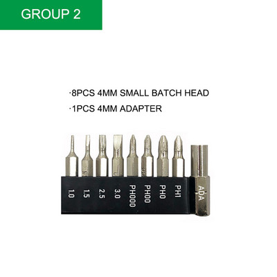 4 mm-es adapter 5–9 db Hornyolt Phillips CR-V precíziós bitek Csavarhúzókészlet Javítás Mobiltelefon kamera Számítógép bit PH000-1 SL1-3