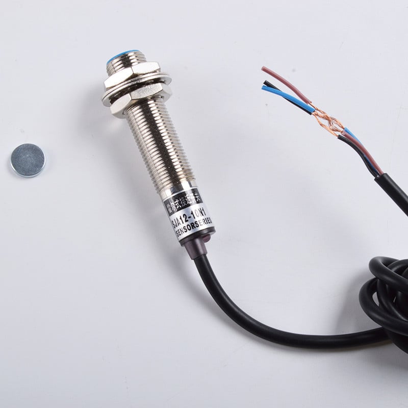 4 digitaalne punane roheline sinine LED-tahhomeeter, kiirusmõõtur + saali lüliti läheduslüliti andur DC 8-15 V Mõõtmisvahemik 10-9999 RPM