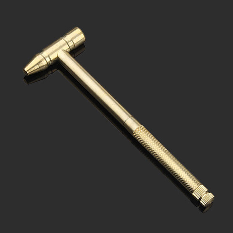 Mini daugiafunkcis daugiafunkcis žalvarinis plaktukas, 3 rūšių atsuktuvų antgaliai, kišeniniai „pasidaryk pats“ įrankiai, mažas apvalus plaktukas 5 viename, skirtas vidaus lauko EL.