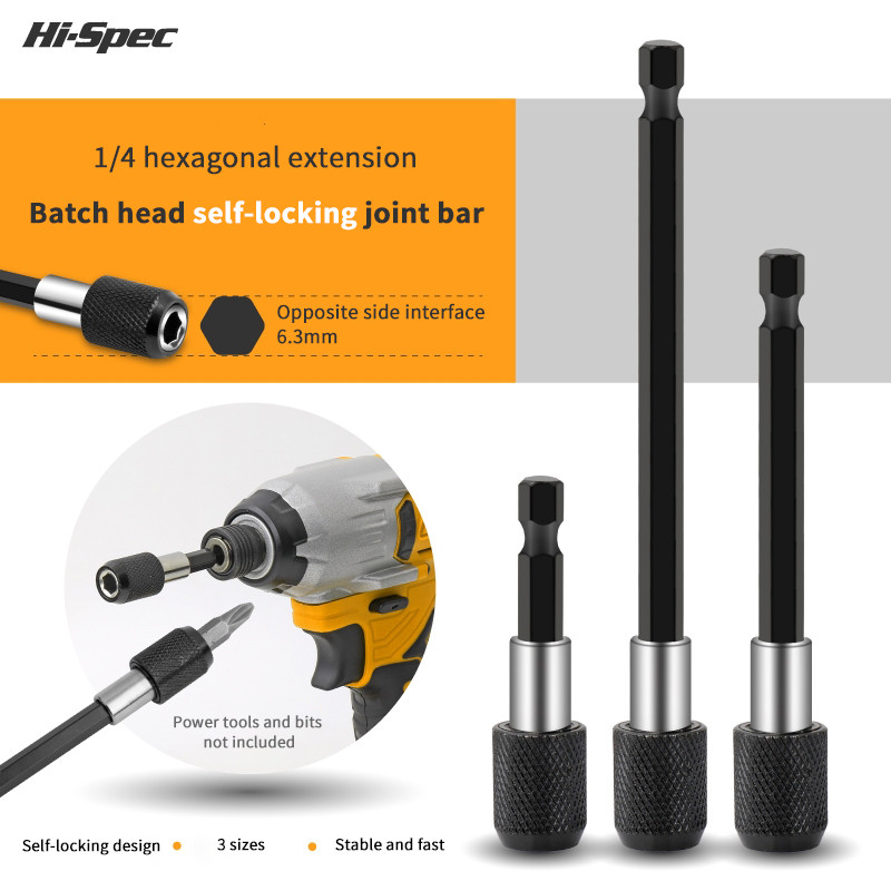 1/4-tollise kuuskantvarrega kiirvabastusega elektriline puur, magnetiline kruvikeeraja, reguleeritav pikendushoidiku varre varre elektritööriistad