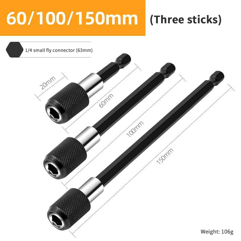 1/4-tollise kuuskantvarrega kiirvabastusega elektriline puur, magnetiline kruvikeeraja, reguleeritav pikendushoidiku varre varre elektritööriistad