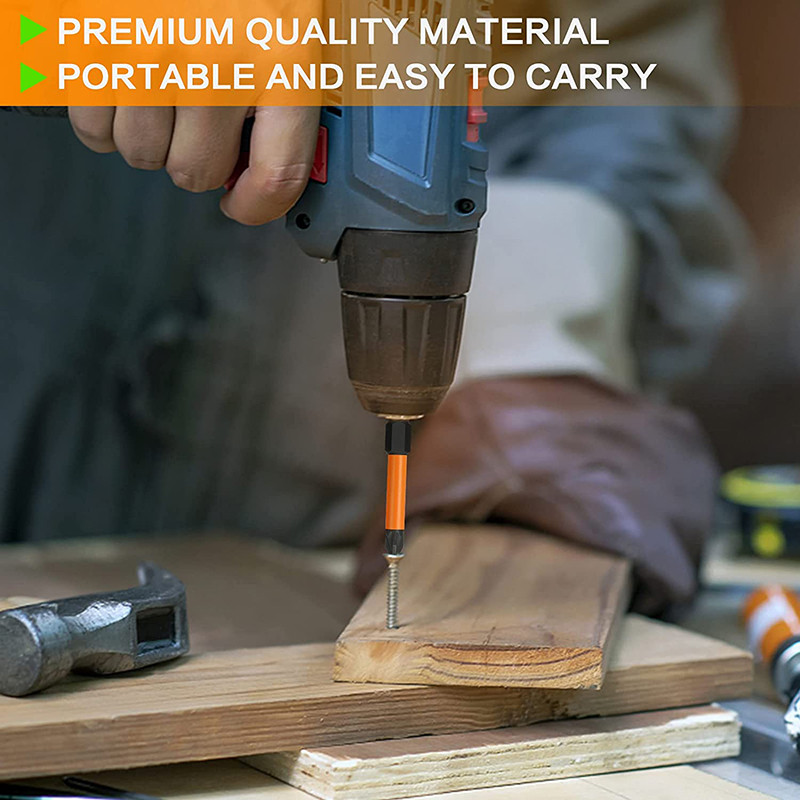 Set de șurubelnițe Pozidriv Phillips 6 buc, set de șurubelnițe PZ2 cu șurubelniță cu șurubelniță de 1/4 inch cu tijă hexagonală de 1/4 inch 30 mm 50 mm