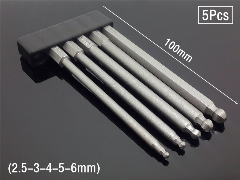 7gab VAI 5gab. komplekts lodīšu uzgaļi S2 tērauda skrūvgriezis urbis skrūvgriežu uzgaļi sešstūra magnētiski sfēriski 1/4" rokas remonta komplekti, mini instrumenti