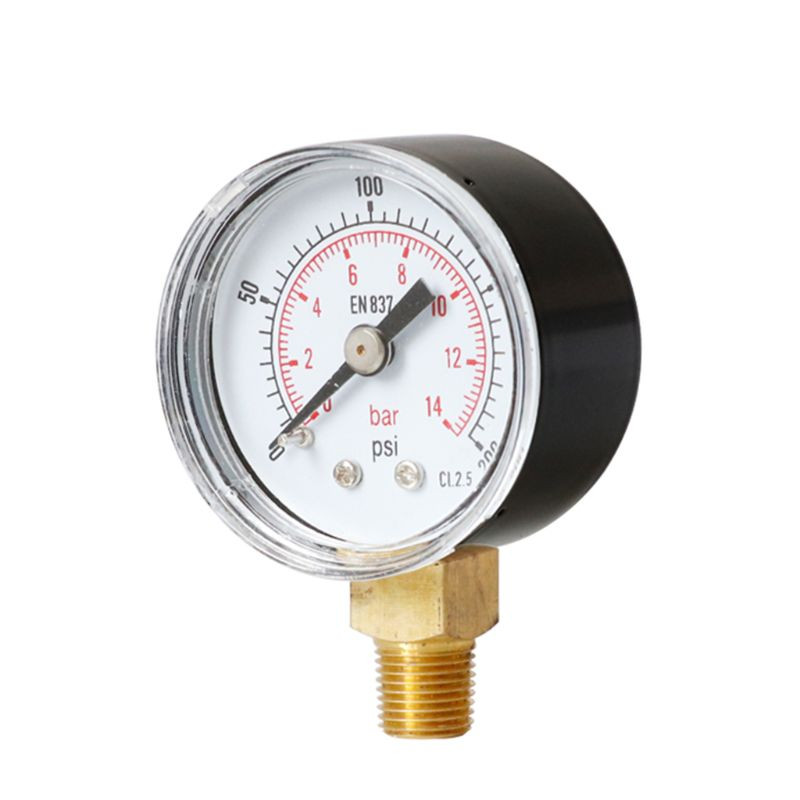 Sihverplaadi tüüp manomeetri alumine kinnitus 15/30/60/100/160/200/300 PSI ja latt Kasulik