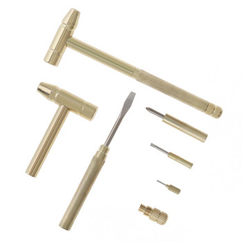 Εργαλείο χειρός σέρβις μικροκατσαβιδιών 5 σε 1 πολλαπλών λειτουργιών Mini Craft Σετ κατσαβιδιών από κράμα χαλκού Αποσπώμενο χρυσό