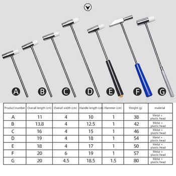 Инструмент за часовник Чук Метален мек и твърд Чук с двойно предназначение с гумена глава Инструмент за поддръжка на часовника
