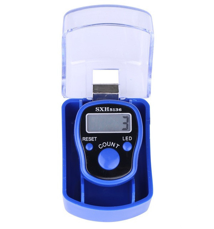 Mini Stitch Marker Row Finger Ring Counter Ηλεκτρική ψηφιακή οθόνη LCD με φως LED για ράψιμο Εργαλείο ύφανσης πλεξίματος 2023