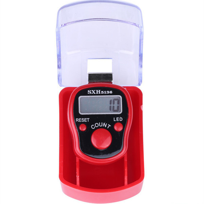 Mini Stitch Marker Row Finger Ring Counter Ηλεκτρική ψηφιακή οθόνη LCD με φως LED για ράψιμο Εργαλείο ύφανσης πλεξίματος 2023