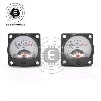 DC 6-12V VU Level Audio Meter Платка на драйвера + 2 бр. VU Meter с топъл цвят Измервател на звуковото налягане за 5-60W усилватели AC12V вход