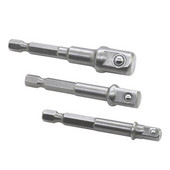 3 tk/komplekt kroom-vanadiumterasest pistikupesa adapter kuuskantvars 1/4" 3/8" 1/2" pikenduspuuriterad, lati kuuskantpeakomplekt, võimas universaalne tööriist