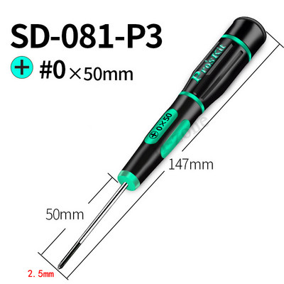 Pro`sKit SD-081 serijos tikslaus atsuktuvo neslystanti rankena, tinka kompiuteriniam mobiliajam įrenginiui elektroniniam amatų taisymo įrankiui