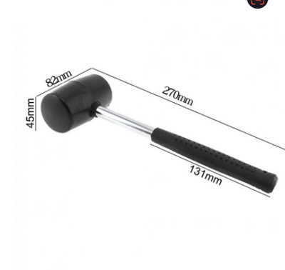 MOONBIFFY mitteelastne must kummivasar Kulumiskindel plaadihaamer ümara pea ja libisemiskindla käepidemega isetegemise käsitööriist