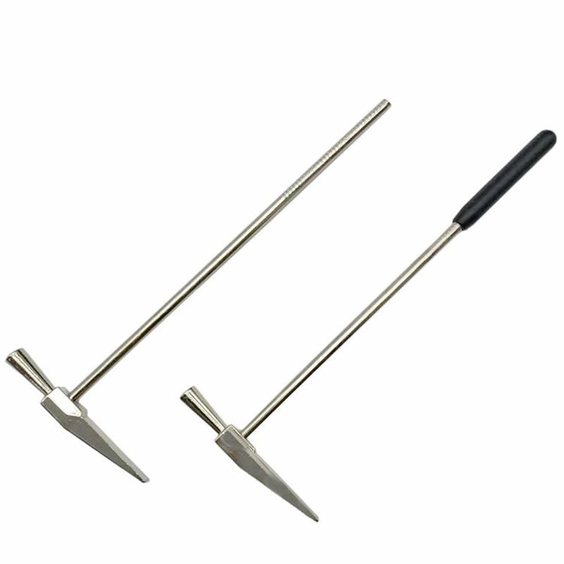 Geoloogiline haamer terava otsa ja kummist käepidemega, 16,3 cm / 15,8 cm sulamist geoloogi haamer müüritise haamer