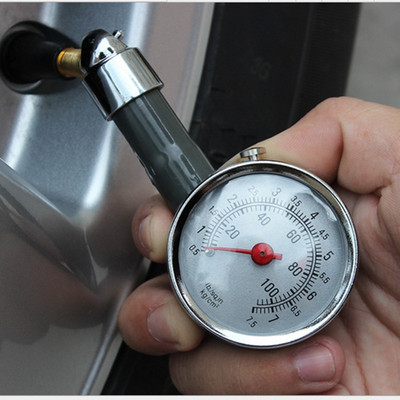 Gépkocsi gumiabroncs-nyomásmérő Nagy pontosságú gumiabroncsnyomás-mérő, rozsdamentes acél manométer légnyomásmérő tárcsa gumiabroncs-mérő