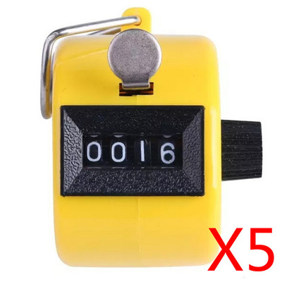 Prijenosni, izdržljivi brojač za mini golf broj 4, digitalni ručni brojač, ručni brojač s klikerima, golf kromirana sportska oprema