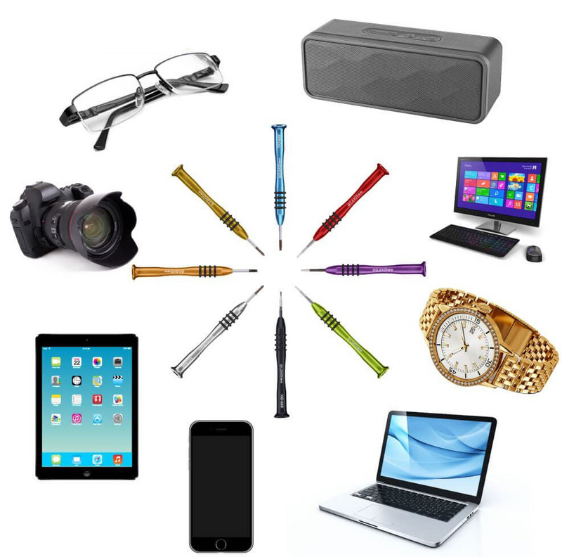 Atsuktuvas 1,5 mm PH000 Phillips 0,8 mm P2 Pentalobe 0,6 mm Y000 Tri-point skirtas iPhone 7 8 Plus X XS 11 12 13 Pro remonto įrankių rinkinys