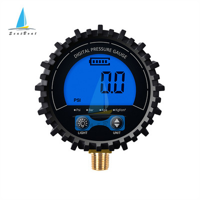 Ψηφιακός φωτισμός LED υψηλής ακρίβειας 0-200 PSI Ψηφιακός μετρητής πίεσης αέρα ελαστικού ελαστικού Μανόμετρο LCD Οθόνη μετρητή πίεσης με οπίσθιο φωτισμό