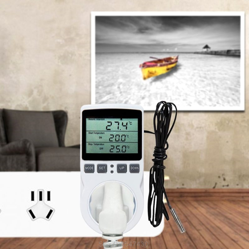 Θερμοστάτης πολλαπλών λειτουργιών Ψηφιακός ελεγκτής θερμοκρασίας Πρίζα με αισθητήρα διακόπτη χρονοδιακόπτη Αισθητήρας θέρμανσης ψύξη 16A D31 20