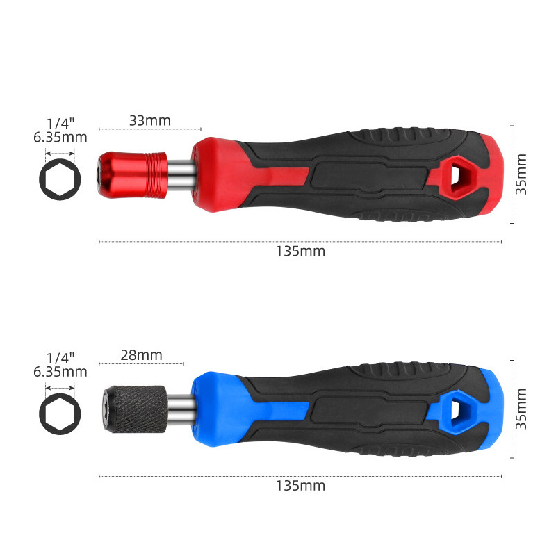 1 db 1/4'' hatlapfejű csavarhúzó fogantyú mágneses csavarhúzó bitek tartó önzáró adapter csavarhúzó bitekhez dugókulcs szerszámokhoz