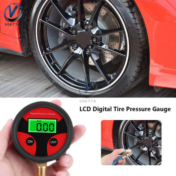 Ψηφιακός μετρητής πίεσης ελαστικών 1/4 1/8 200 PSI Ψηφιακός μετρητής πίεσης ελαστικών LCD οπίσθιου φωτισμού LED Ψηφιακός μετρητής πίεσης ελαστικών για μετρητή πίεσης αυτοκινήτου