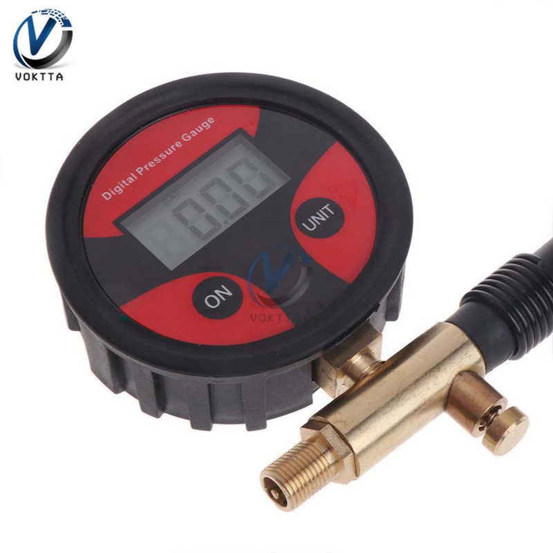 1/4 1/8 200 PSI digitalni mjerač tlaka u gumama LCD pozadinsko osvjetljenje LED digitalni mjerač tlaka u gumama mjerač tlaka za auto tester tlaka