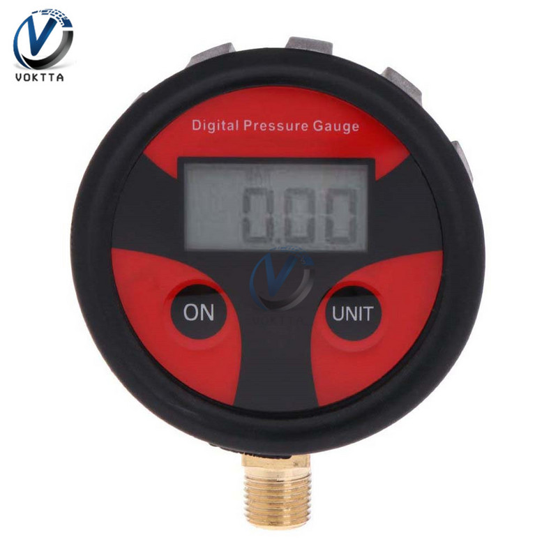 1/4 1/8 200 PSI digitalni mjerač tlaka u gumama LCD pozadinsko osvjetljenje LED digitalni mjerač tlaka u gumama mjerač tlaka za auto tester tlaka