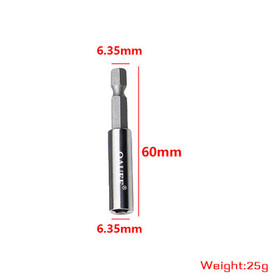 Kuuskantvarda varre kruvikeeraja pikendus 1/4" magnetiline kiirvahetuspikendus pika käepidemega kruvikeeraja otsiku hoidja käsitööriistade pesa