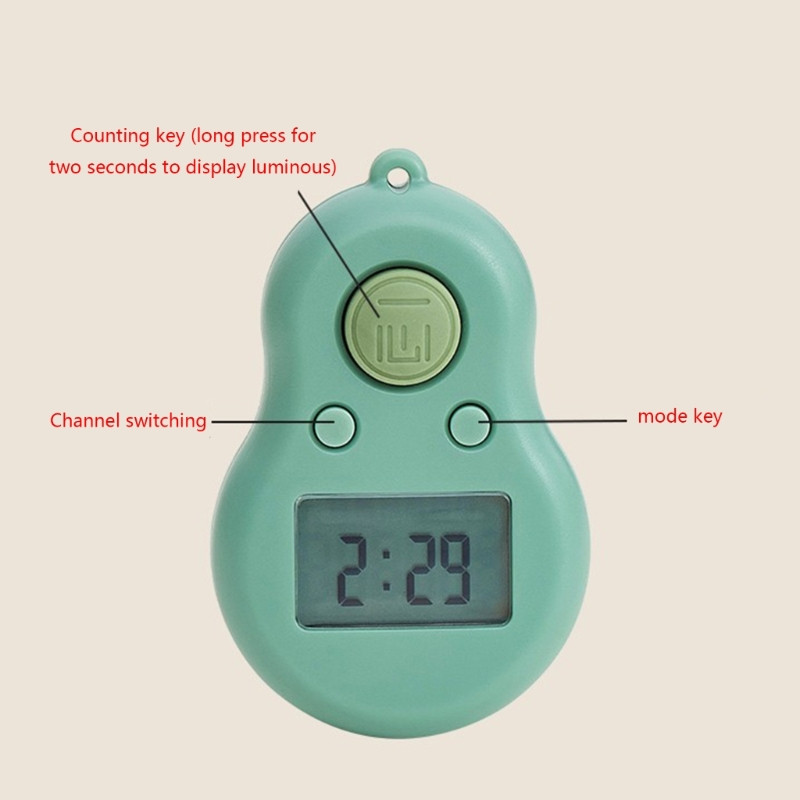 Hordozható LED-es háttérvilágítású számláló kötéllel, elektronikus 6-jegyű digitális számlálóval, számszámlálóval