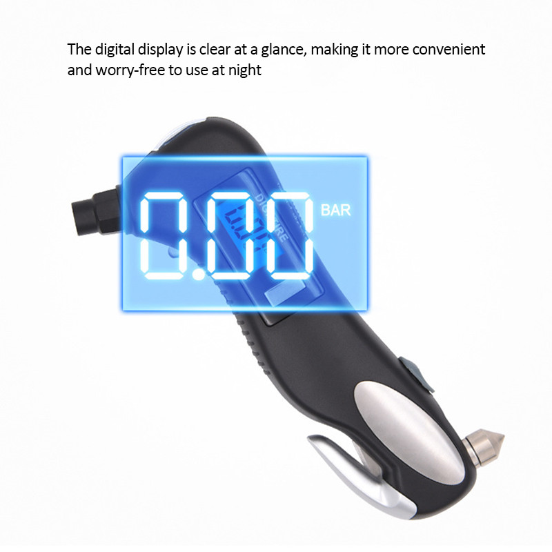 Manometru 5 în 1 pentru anvelope 0-150 PSI Manometru digital pentru presiunea în anvelope pentru autovehicul Manometru pentru presiunea în anvelope pentru diagnosticare a anvelopelor auto