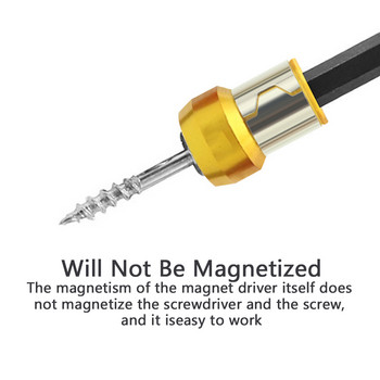 Магнитен държач за битове Сплав Електрически магнитен пръстен Отвертка Бит Антикорозионен Силен магнетизатор за свредло Phillip Магнитно