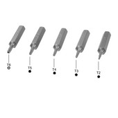 Uxcell 5gab Torx uzgaļu komplekts 5/32 collu sešstūra kāts T2 T3 T4 T5 T6 skrūvgriežu uzgaļu komplekts 28mm garums S2 skrūvgriežu komplekts instrumenti