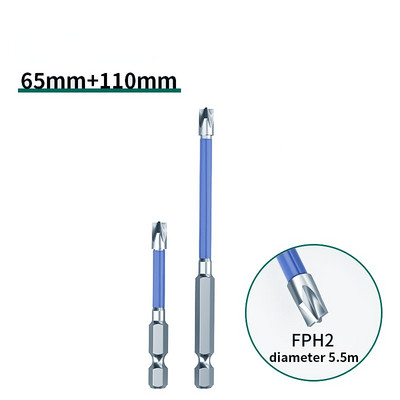 Magnetiline kruvikeeraja otsik 65 mm 110 mm magnetiline spetsiaalne piluga ristkruvikeeraja FPH2 pistikupesa lüliti elektriku käsitööriistade jaoks