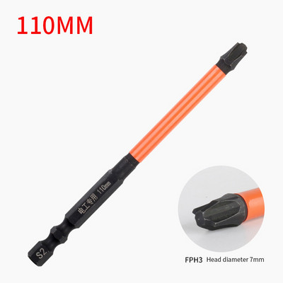 Magnetiline kruvikeeraja otsik 65 mm 110 mm magnetiline spetsiaalne piluga ristkruvikeeraja FPH2 pistikupesa lüliti elektriku käsitööriistade jaoks