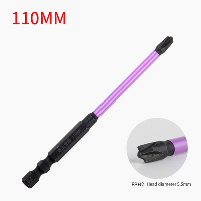 Magnetiline kruvikeeraja otsik 65 mm 110 mm magnetiline spetsiaalne piluga ristkruvikeeraja FPH2 pistikupesa lüliti elektriku käsitööriistade jaoks