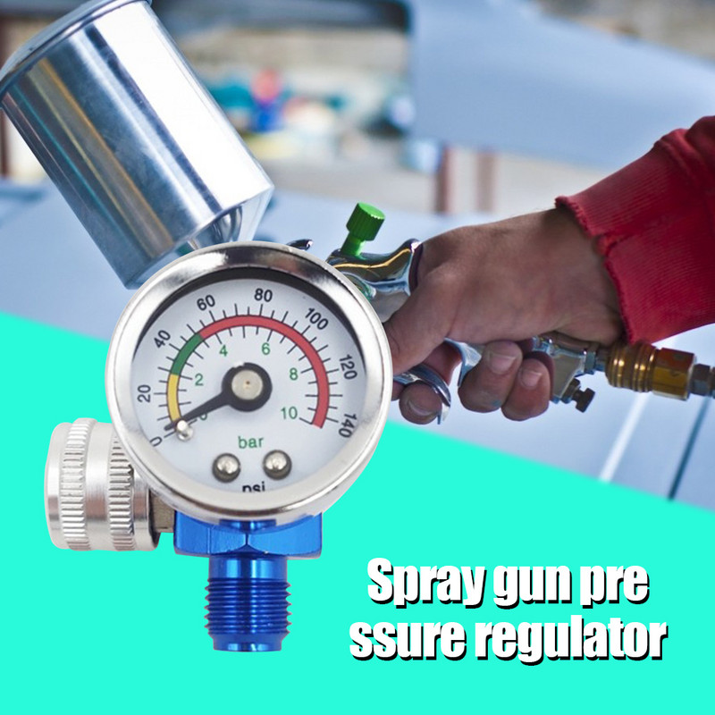 G1/4 hüvelykes szórópisztoly Állítsa be a légnyomás-szabályozó mérőműszer autók autójavítási festőszerszámai pneumatikus szerszámok szórópisztoly tartozékok