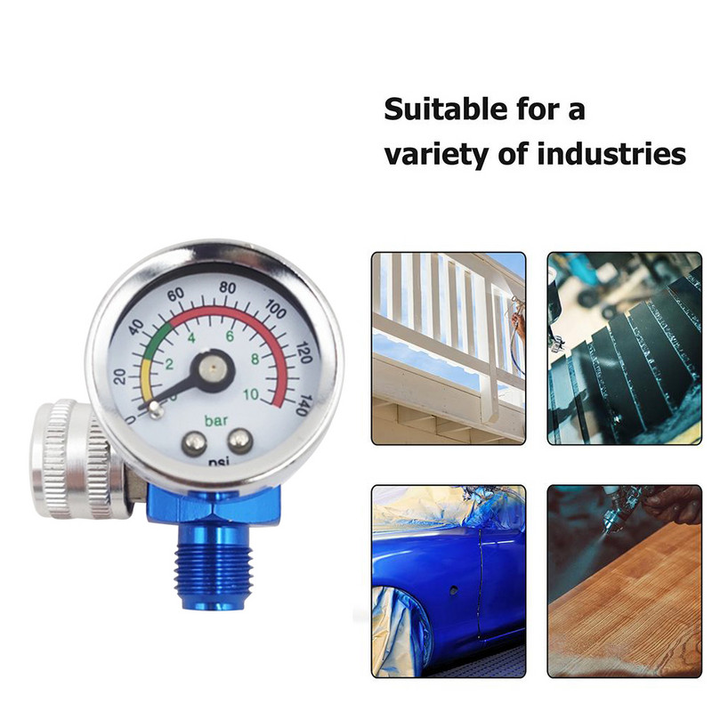 G1/4 hüvelykes szórópisztoly Állítsa be a légnyomás-szabályozó mérőműszer autók autójavítási festőszerszámai pneumatikus szerszámok szórópisztoly tartozékok