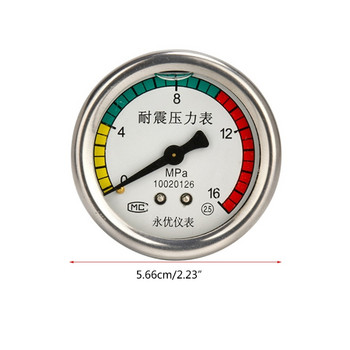 Μετρητής πίεσης γενικής χρήσης με σπείρωμα M14 για πλυντήριο πίεσης πλυντηρίου αυτοκινήτων