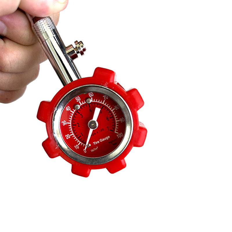 Didelio tikslumo padangų slėgio matuoklis, juodas 100 Psi, skirtas tiksliam automobilių sunkvežimių ir motociklų oro slėgio matuokliui