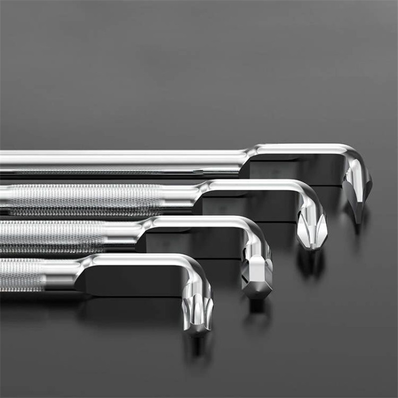 BROPPE L/Z alakú csavarhúzó bit Phillips hornyolt torx hatlapfejű készlet 90°-os derékszögű könyökből meghosszabbított mágneses csavarhúzó kulcs