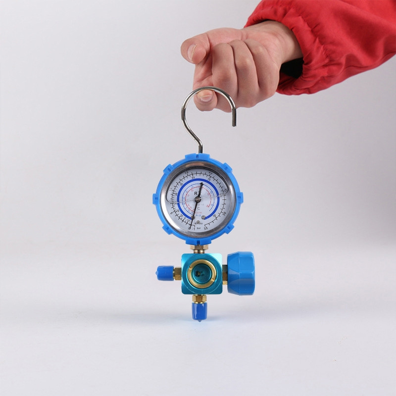 Professzionális nyomásmérő akasztóhoroggal, 1/4-es autós klímaberendezéssel