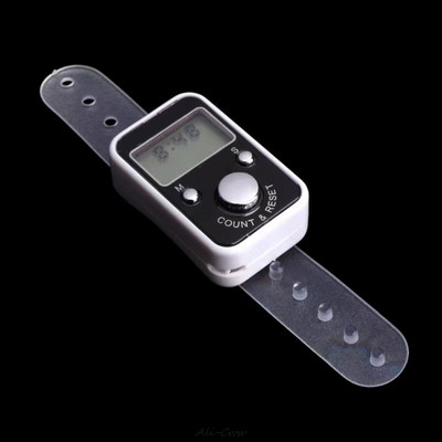 Φορητός ηλεκτρονικός ψηφιακός μετρητής Mini LCD μετρητής δακτυλίου χειρός με μετρητή σειρών με δείκτη βελονιάς λειτουργίας χρόνου