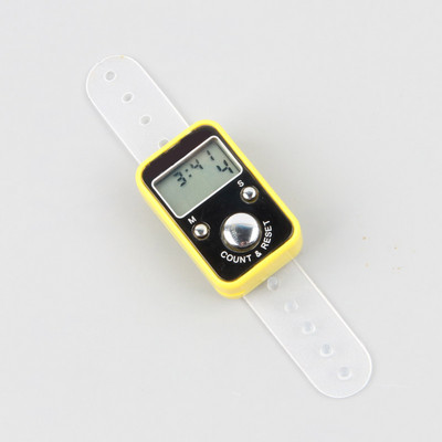 Φορητός ηλεκτρονικός ψηφιακός μετρητής Mini LCD μετρητής δακτυλίου χειρός με μετρητή σειρών με δείκτη βελονιάς λειτουργίας χρόνου