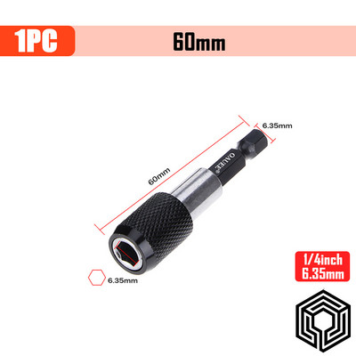 Cap de șurubelniță magnetică de burghiu electric cu eliberare rapidă cu tijă hexagonală de 1/4 inch cu instrument de mână pentru tijă de extensie pentru articulație reglabilă