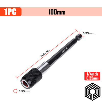 Cap de șurubelniță magnetică de burghiu electric cu eliberare rapidă cu tijă hexagonală de 1/4 inch cu instrument de mână pentru tijă de extensie pentru articulație reglabilă