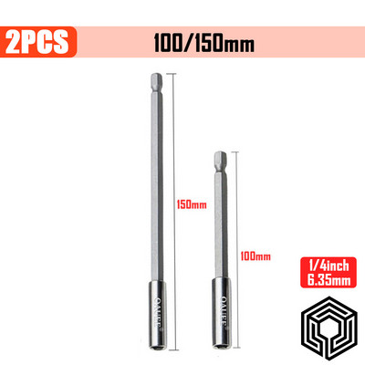 Cap de șurubelniță magnetică de burghiu electric cu eliberare rapidă cu tijă hexagonală de 1/4 inch cu instrument de mână pentru tijă de extensie pentru articulație reglabilă